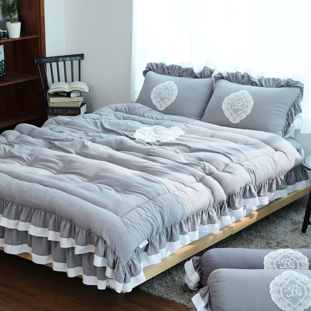 류금숙 프렌치감성 실키케어 항균프릴 차렵이불 베개커버 숏매트커버세트 SS/Q/K/SK