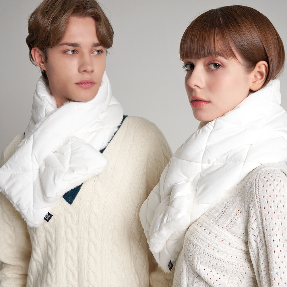 테크스킨 패딩 리버시블 넥워머 목도리 머플러 방한용품