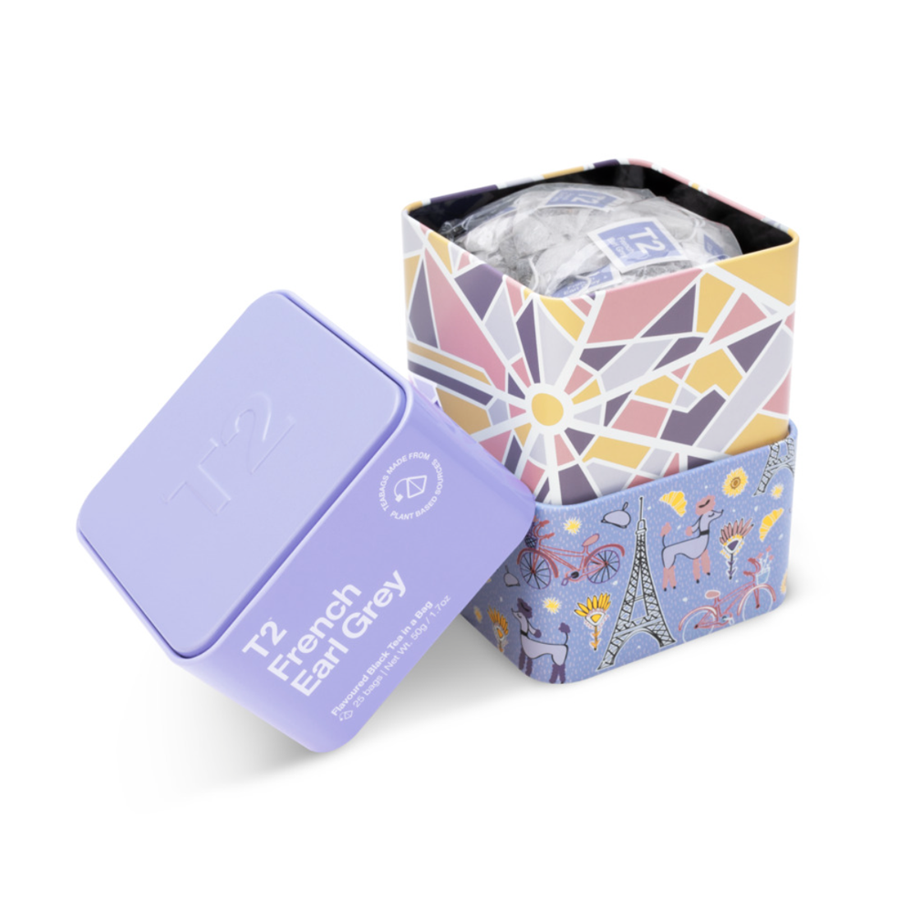 호주 T2 티투 차 선물세트 French Earl Grey Tea Bag Gift Pack Tin 25개입 선물 세트 - 상세 이미지 3