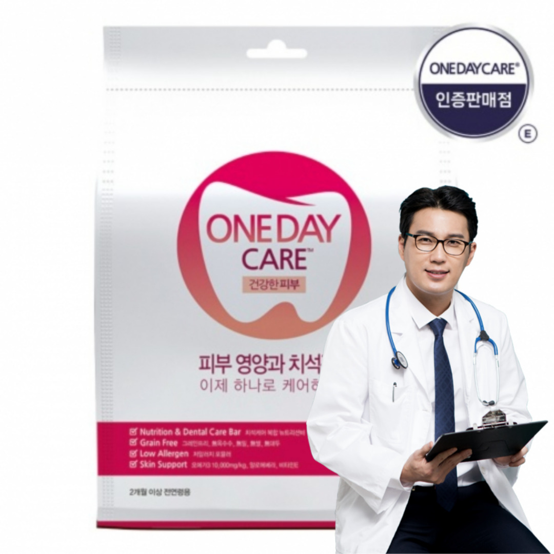 강아지 소형견 개껌 피부건강 원데이 뉴트리션 바 피부 12p 말티즈 푸들 믹스견 : 애플메디랩