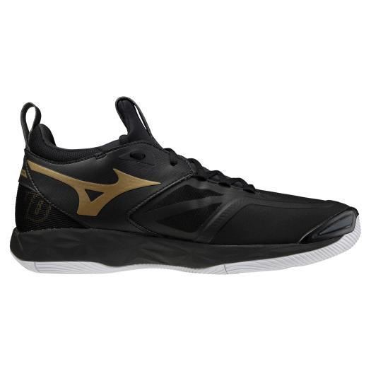 미즈노 MIZUNO 배구화 웨이브 모멘텀2 V1GA211241 블랙 골드 - 상세 이미지 3