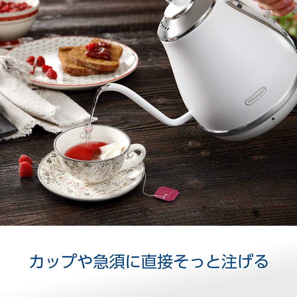 드롱기 DeLonghi 아이코나 전기 카페 주전자 1L KBOE1220J-W 화이트