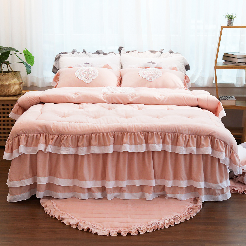 류금숙 프렌치감성 실키케어 향균프릴 이불 베개커버 이중프릴침대커버세트 SS/Q/K/SK