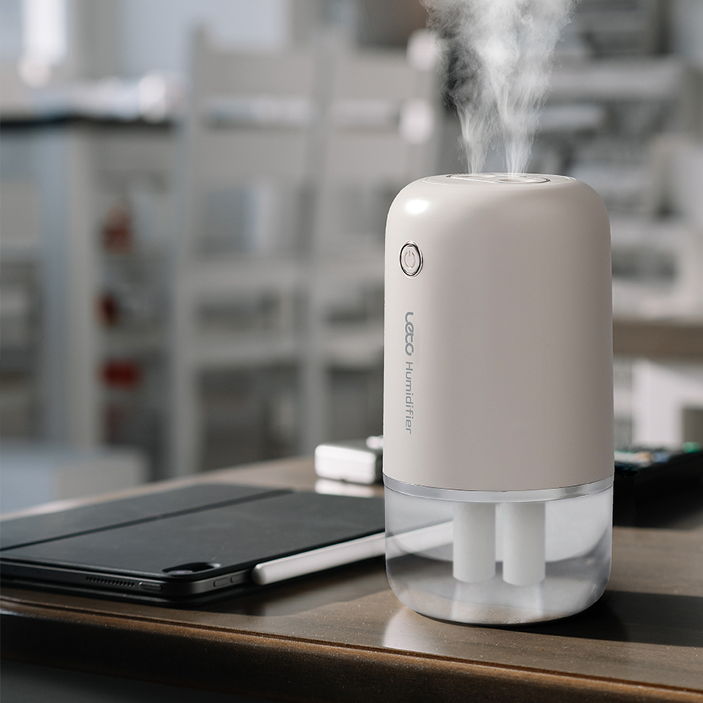 레토 무선 듀얼 퓨어 미니가습기 무드등 탁상용 책상 사무실 가습기