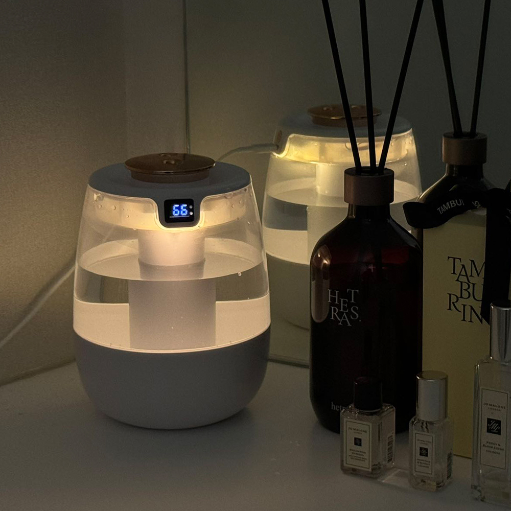 헤몬 에그포그 미니가습기 사무실 초음파 저소음 무드등 탁상용 책상용 가습기