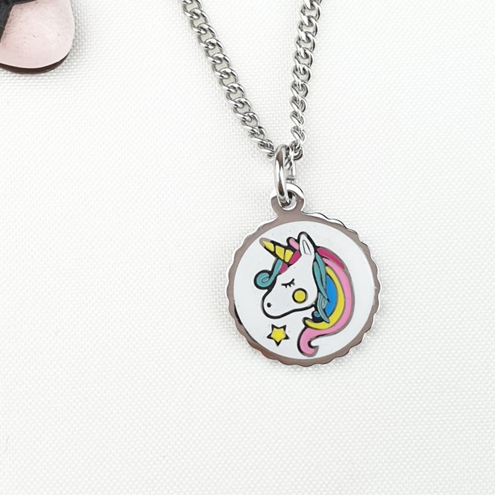 유니콘과 행복한 구루미 써지컬 미아방지 목걸이 아기 유아 어린이
