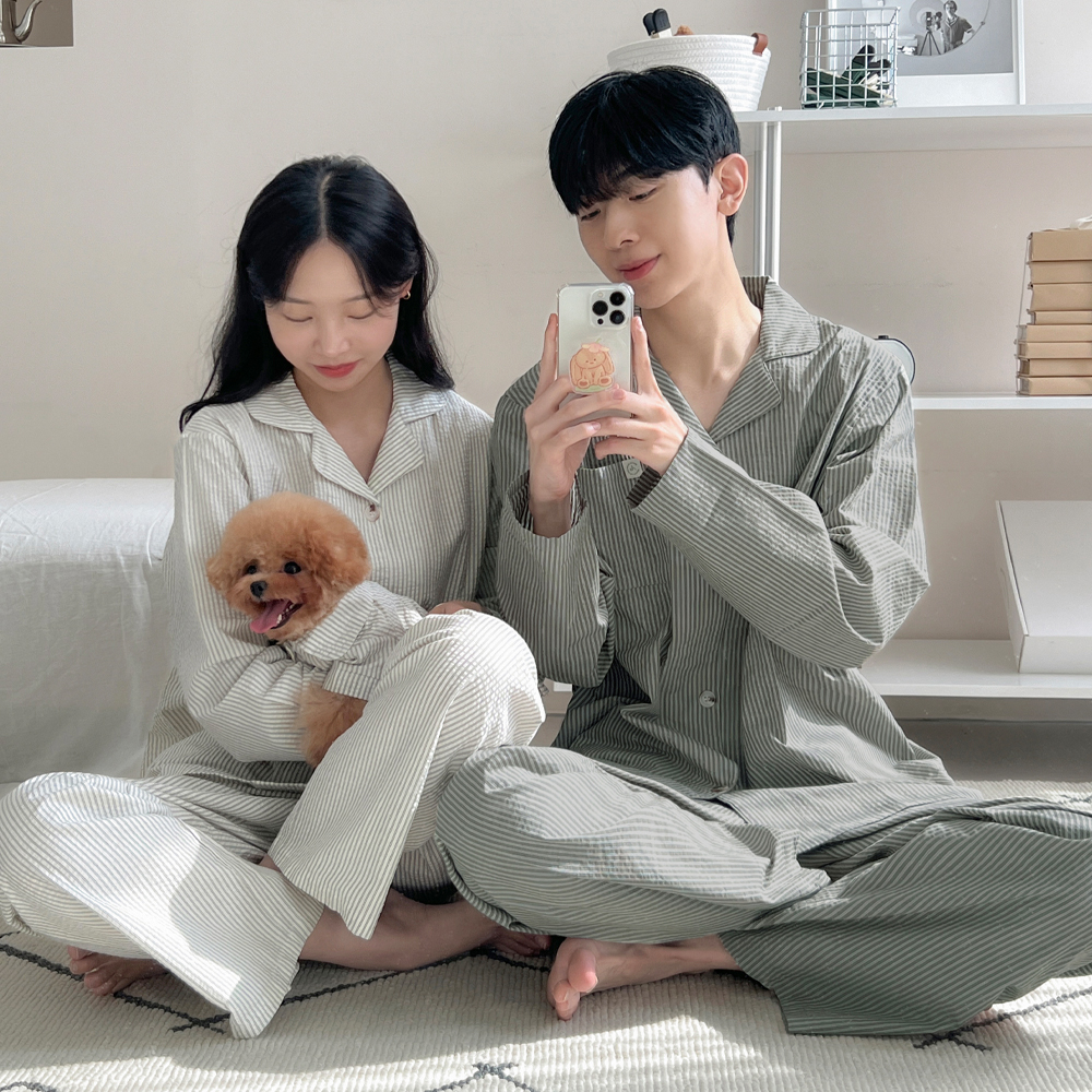 스탠딩 스트라이프 강아지잠옷 반려견 펫파자마 3color - 상세 이미지 4