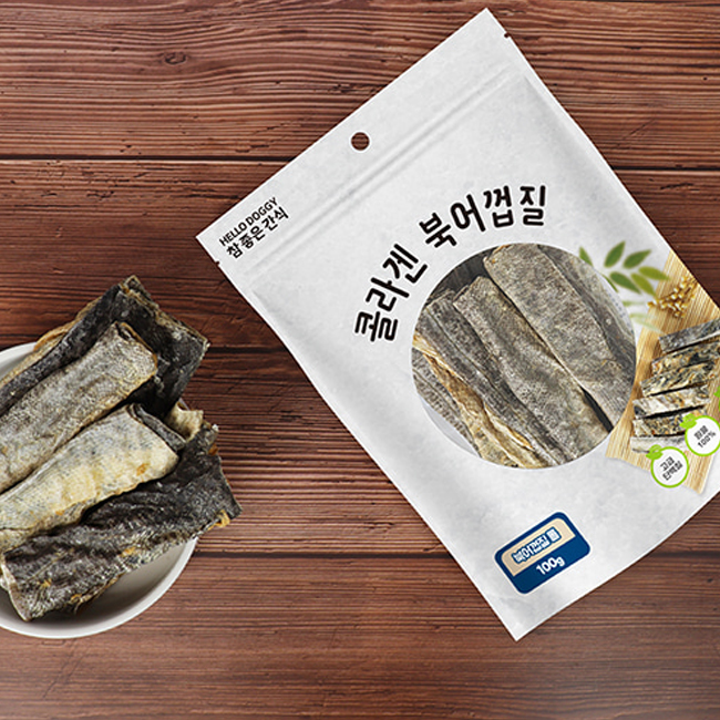 헬로도기 콜라겐북어껍질 강아지황태 보양식 소형견 대형견 간식 롤형, 100g, 1개 - 상세 이미지 2