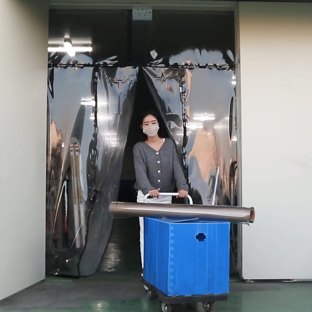 방풍 비닐커튼 벨크로 자석 지퍼 대형 두꺼운 현관 베란다 외풍차단 막 100x210