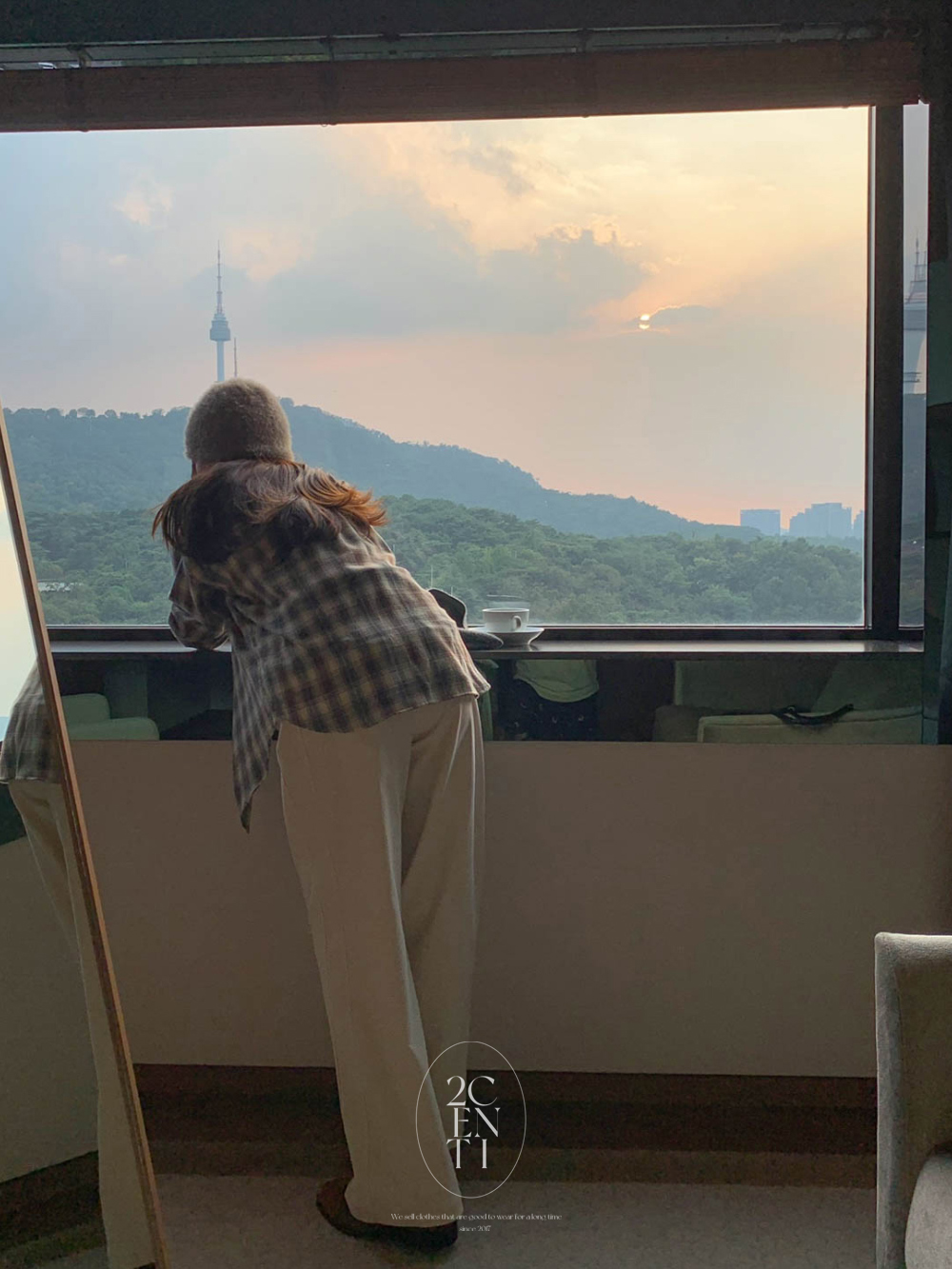 오벨 루즈핏 브라운 체크남방 / 겨울셔츠 겨울남방 기모셔츠 기모남방 체크셔츠 이미지 7