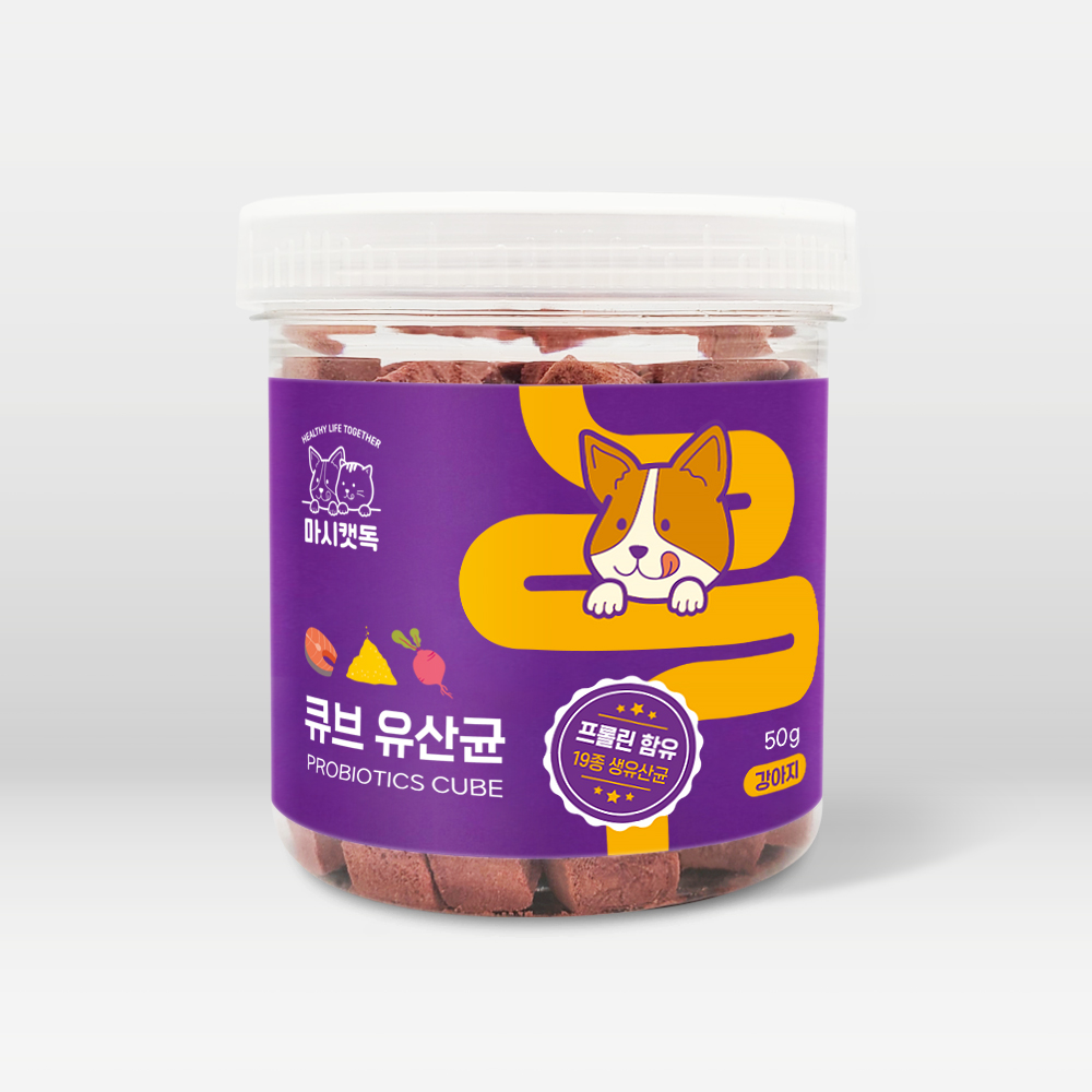 마시캣독 큐브 유산균 50g 변비 프로바이오틱스 영양제