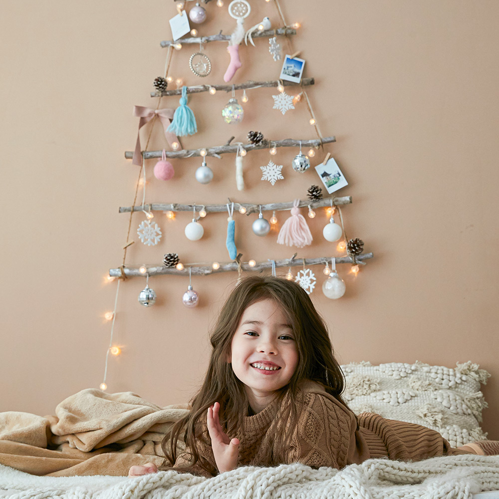 크리스마스 트리 벽트리 풀세트 전구포함 만들기 장식 스윗드림M 6단