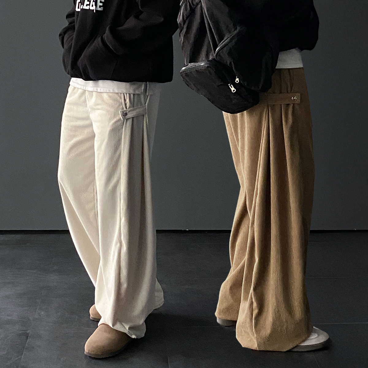 남자코듀로이팬츠 남자와이드팬츠 - 상품 이미지