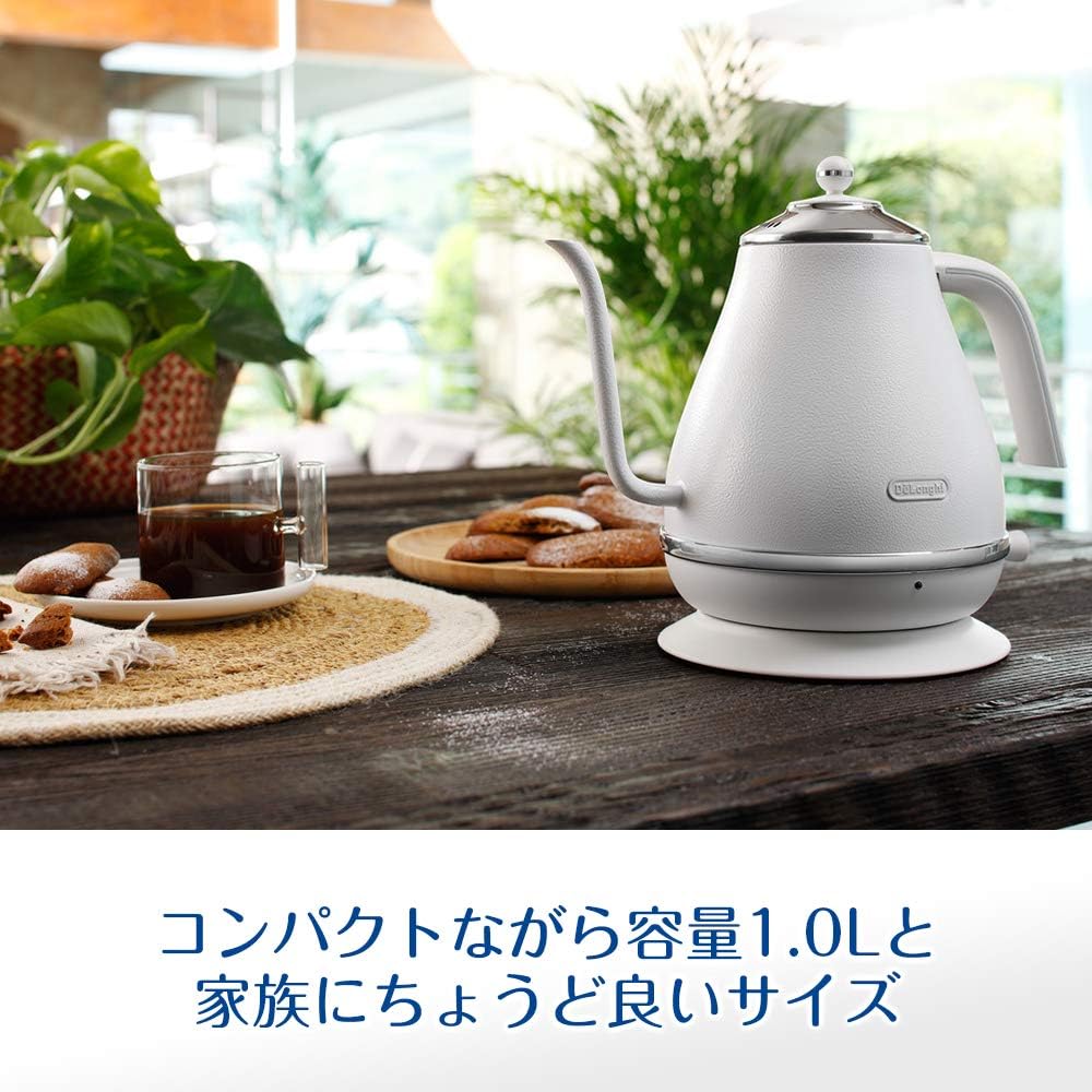 드롱기 DeLonghi 아이코나 전기 카페 주전자 1L KBOE1220J-W 화이트