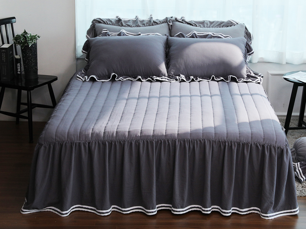 류금숙 투라인 실키케어 향균프릴 롱프릴침대커버 SS/Q/K/SK 국내생산