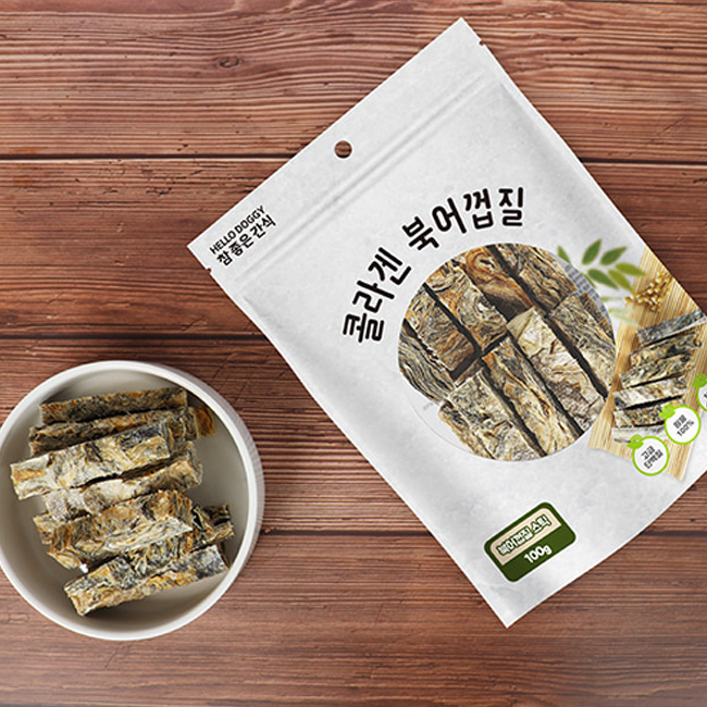 헬로도기 콜라겐북어껍질 강아지황태 보양식 소형견 대형견 간식 스틱형, 100g, 1개 - 상세 이미지 2