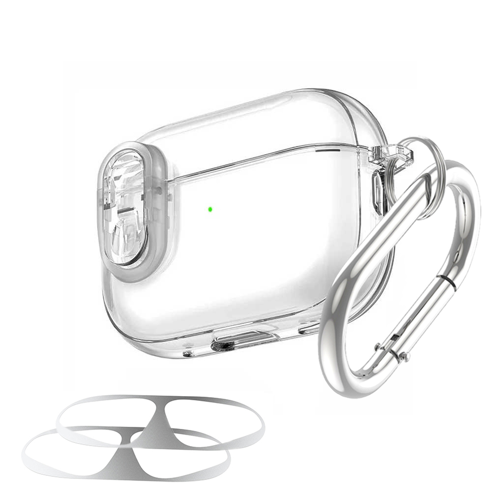 에어팟4 분실방지 케이스 4세대 철가루 방지 스티커 카라비너 세트 호환