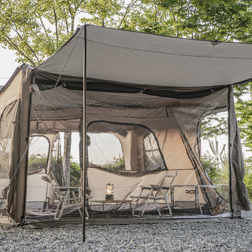 [풀오픈/하프오픈전용] 힐하우스 그늘막 원터치 텐트 확장형 전실 전용 TPU 윈도우