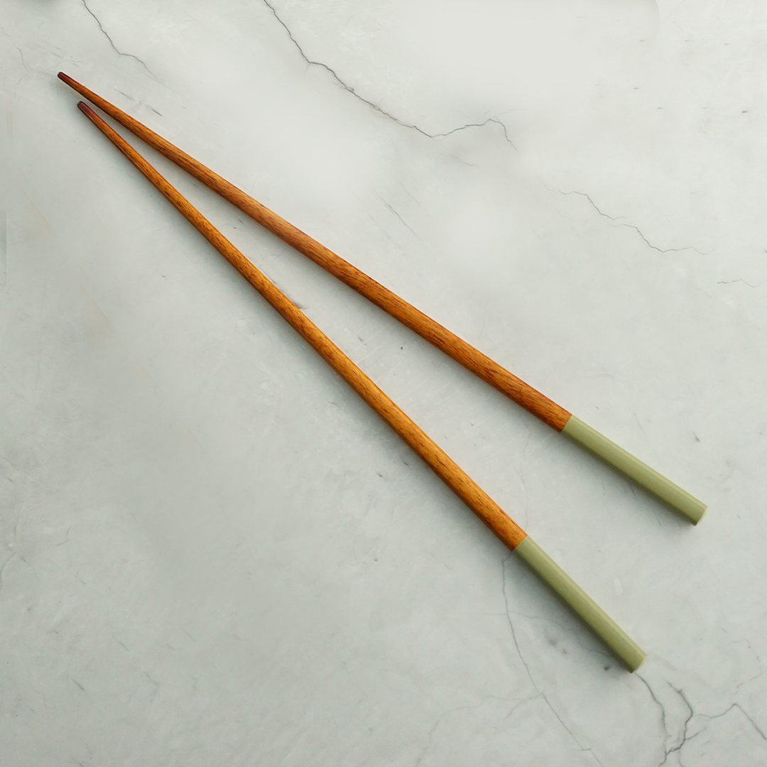 칠몽 옻칠 나무 요리젓가락 28cm 캠핑겸용 국내산 - 상품 이미지