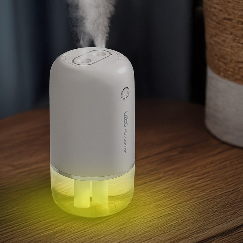 레토 무선 듀얼 퓨어 미니가습기 무드등 탁상용 책상 사무실 가습기