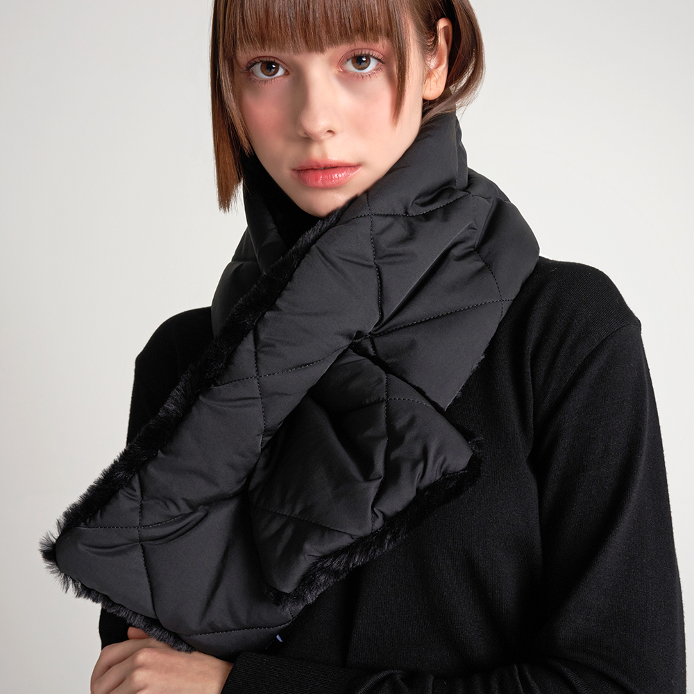 테크스킨 패딩 리버시블 넥워머 목도리 머플러 방한용품