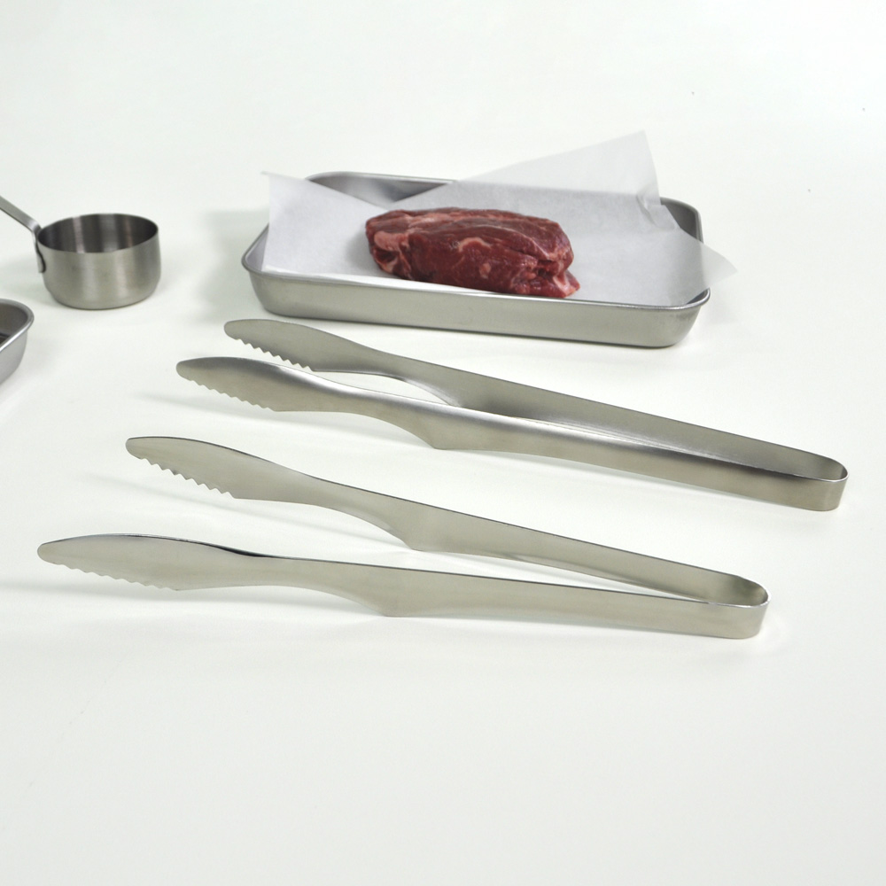 스텐 304 고기 캠핑 집게 조리용 주방 요리 핀셋 플레이팅 바베큐 24cm 28cm - 메인 이미지