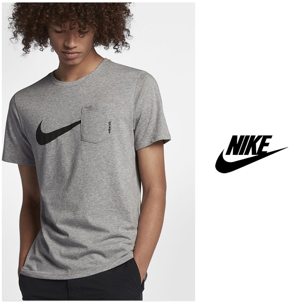 나이키 드라이 핏 SB 남자 반팔 포켓 티셔츠 그레이(회색) 892825-063
