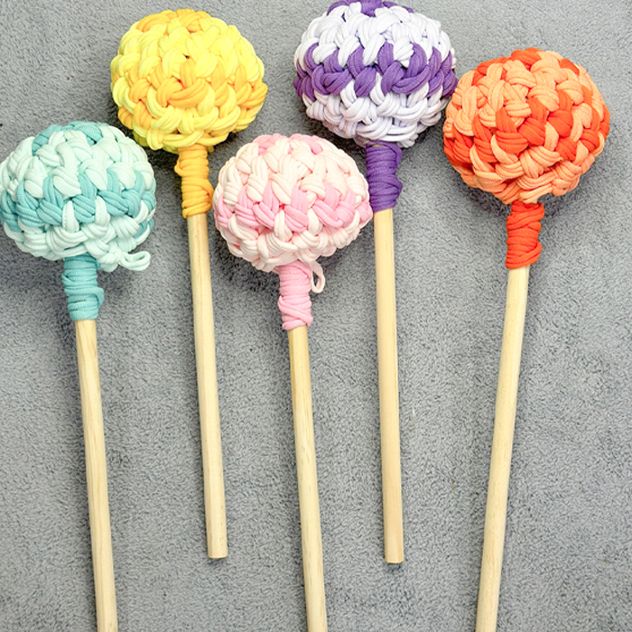 5인용 양말목공예 막대사탕 편백 안마봉 만들기 diy 환경교육키트 - 상세 이미지 5