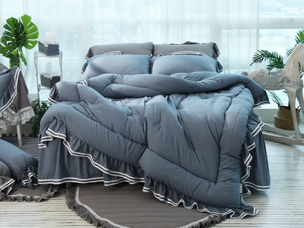 류금숙 투라인 실키케어 향균프릴 차렵이불 베개커버 롱침대커버세트 SS/Q/K/SK 국내생산