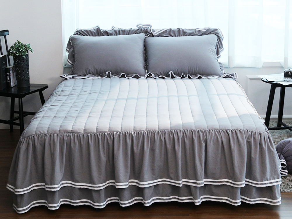 류금숙 투라인 실키케어 향균프릴 이중프릴침대커버 SS/Q/K/SK 국내생산