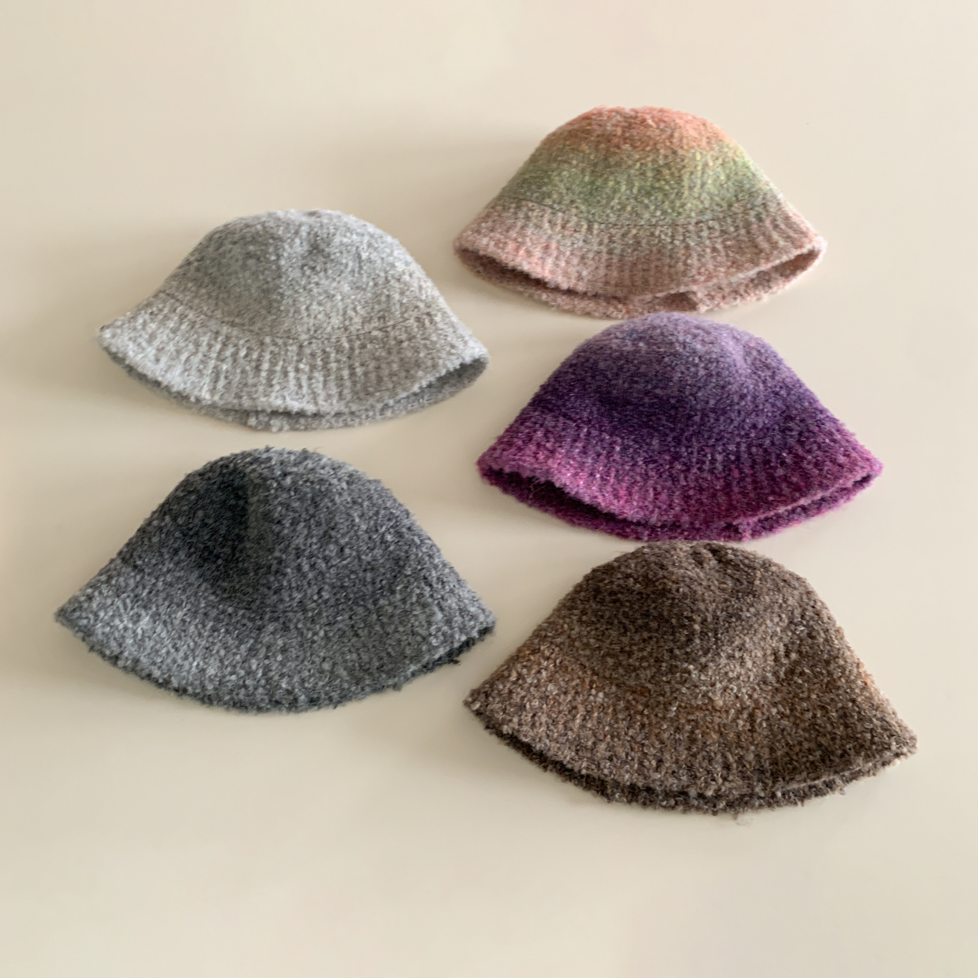 [울소재] 보링 유니크 그라데이션 벙거지 모자 5color 상세 이미지 5