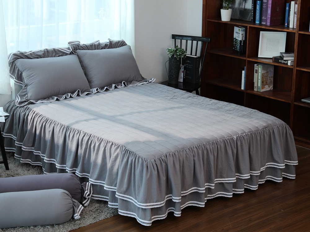 류금숙 투라인 실키케어 향균프릴 이중프릴침대커버 SS/Q/K/SK 국내생산