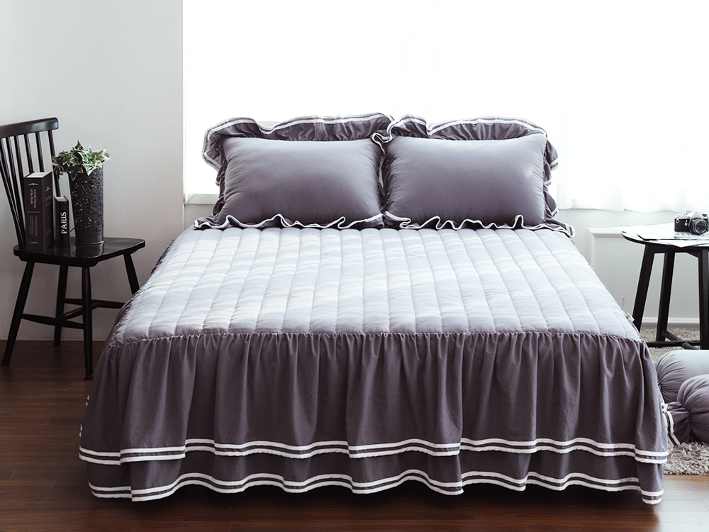 류금숙 투라인 실키케어 향균프릴 이중프릴침대커버 SS/Q/K/SK 국내생산