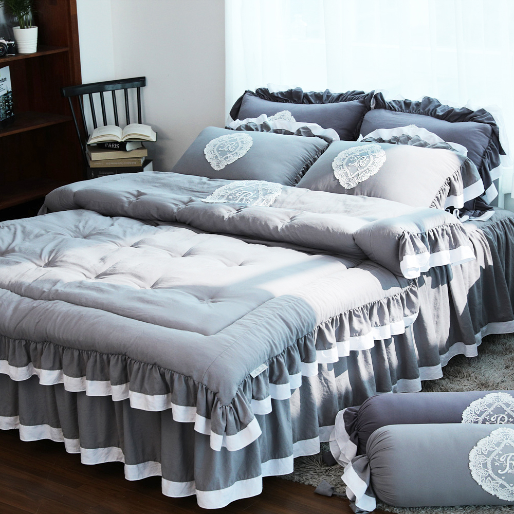 류금숙 프렌치감성 실키케어 향균프릴 차렵이불 베개커버세트 SS/Q/K/SK 국내생산