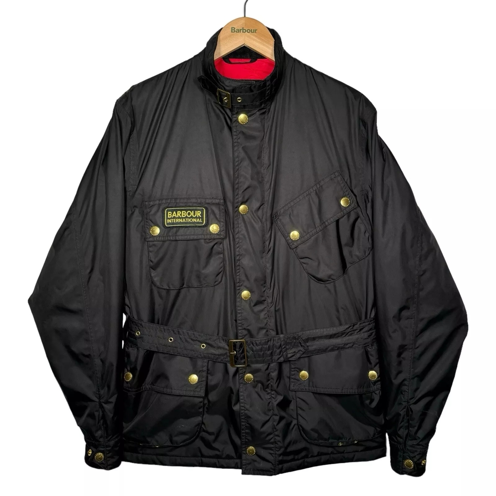 바버인터네셔널 Barbour International 라이트닝 골드 블랙 사이즈 미디엄 빈티지 : 빈티지 USA