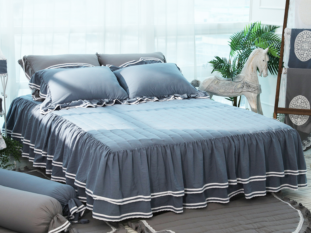 류금숙 투라인 실키케어 향균프릴 이중프릴침대커버 SS/Q/K/SK 국내생산