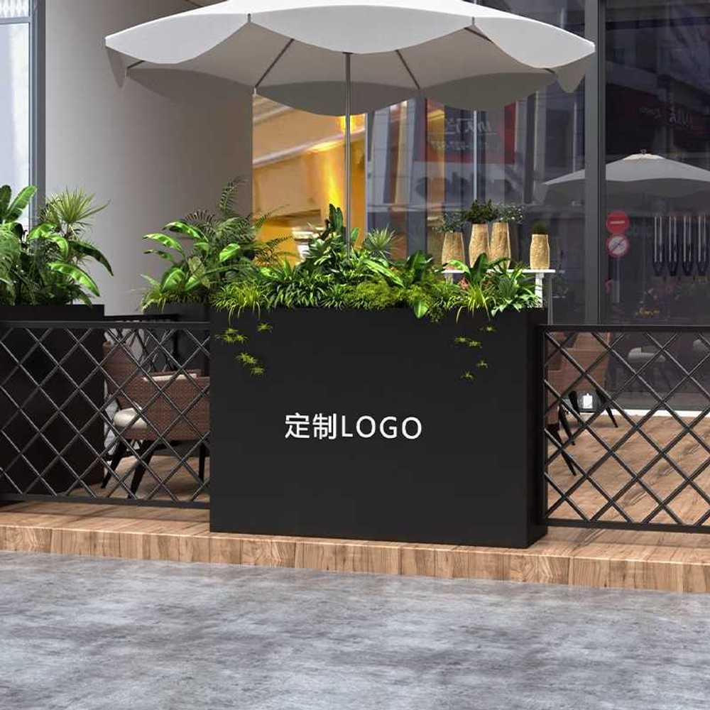 화분 파티션 카페 플라워박스 야외 식물 프레임 선반 80cm - 상세 이미지 4