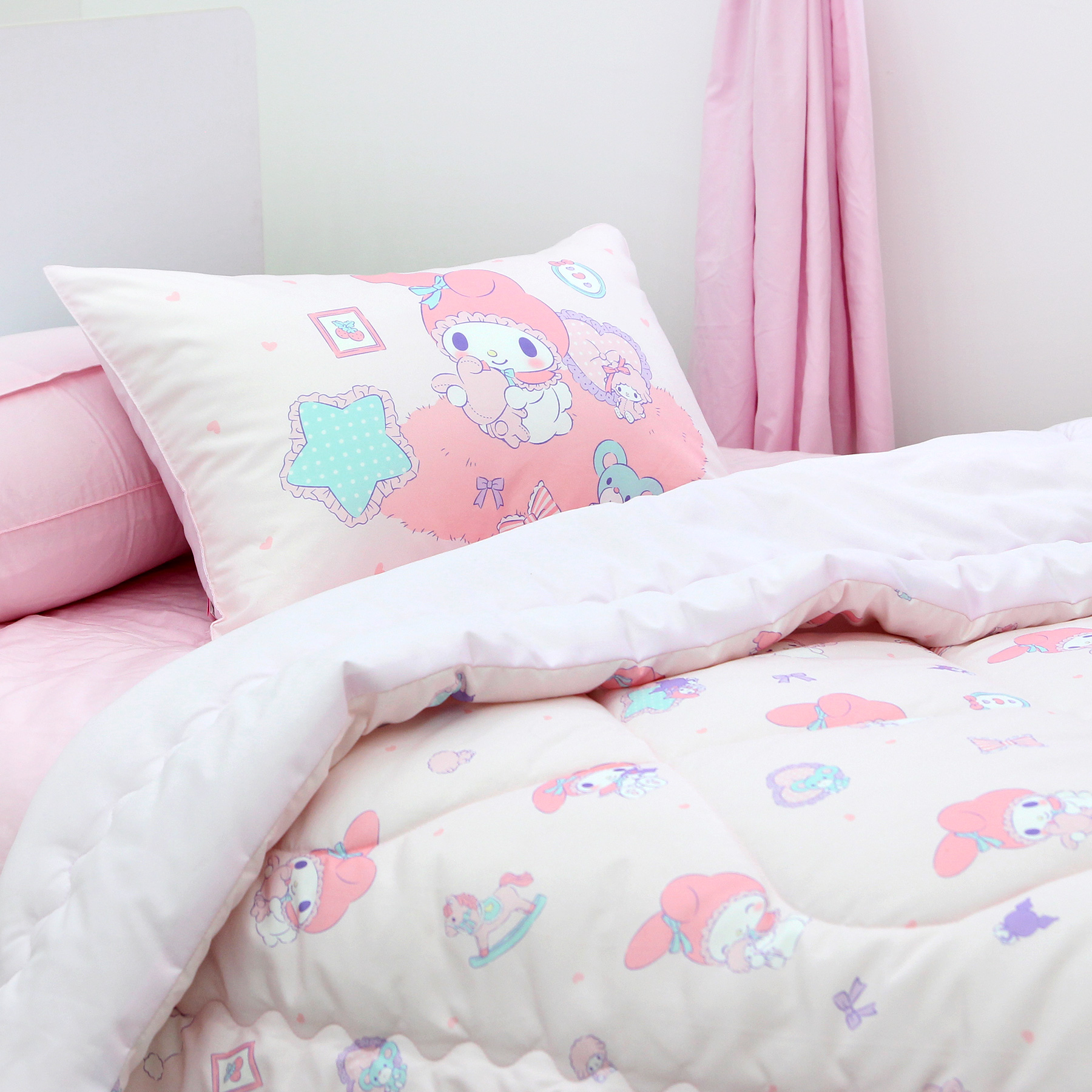 산리오 마이멜로디 차렵이불 베개커버 침구세트 리틀버니