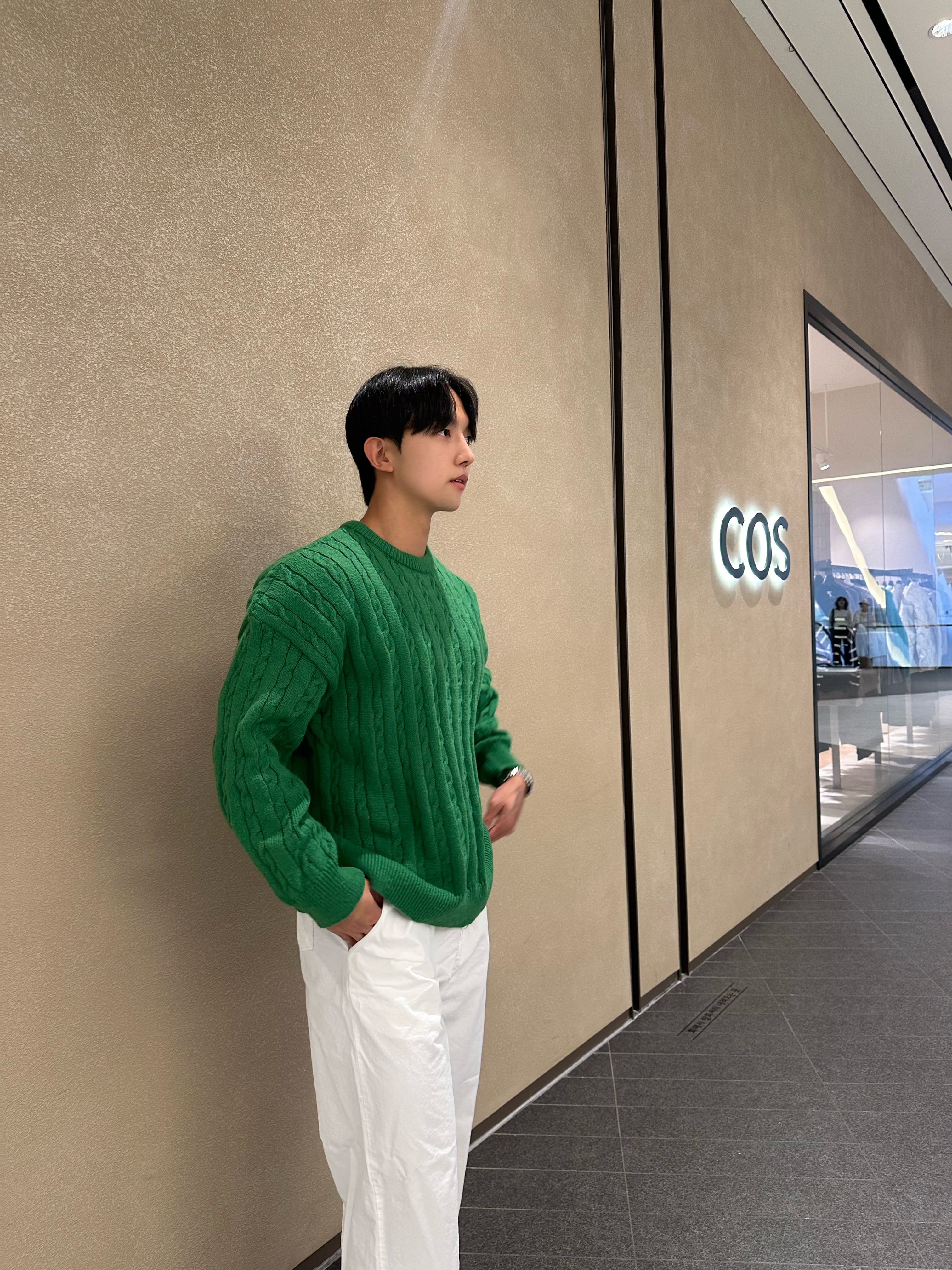 오버핏꽈배기니트 남자겨울니트 - 상세 이미지 2