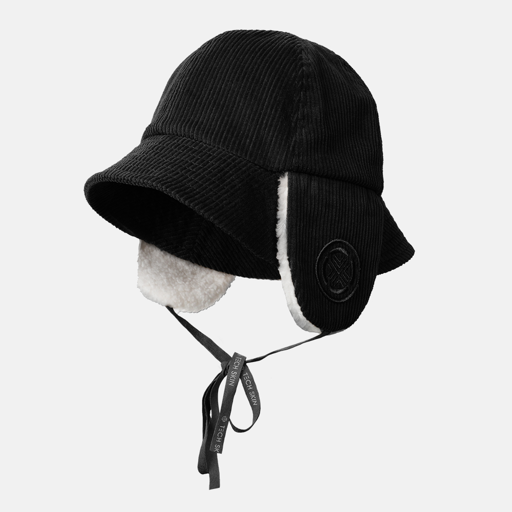 테크스킨 여성 코듀로이 이어머프 버킷햇 골프모자 방한용품