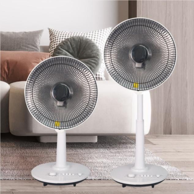 가정용히터 14인치 선풍기형히터 캠핑난방기구 사무실온열기