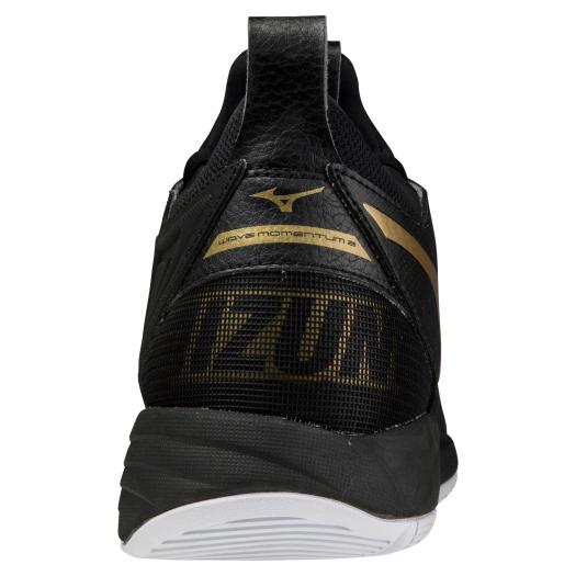 미즈노 MIZUNO 배구화 웨이브 모멘텀2 V1GA211241 블랙 골드 - 상세 이미지 5