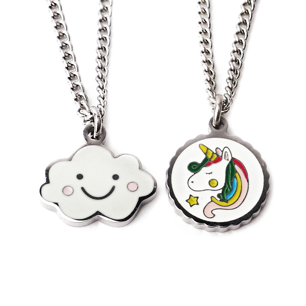 유니콘과 행복한 구루미 써지컬 미아방지 목걸이 아기 유아 어린이