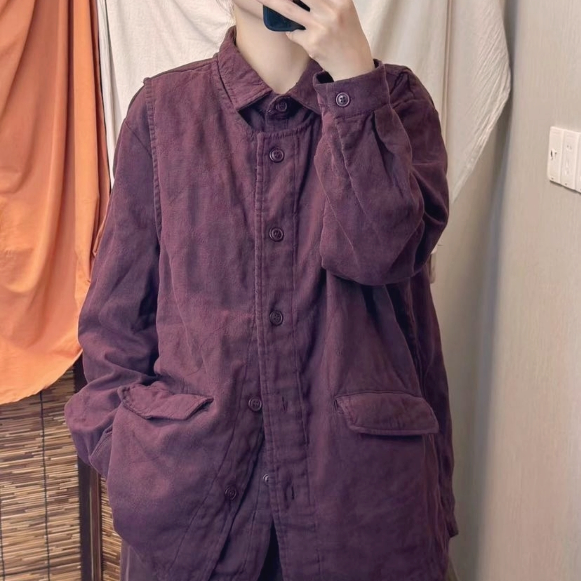 가을린넨조끼 린넨 롱조끼 면안감 여성 베스트 - 상세 이미지 5