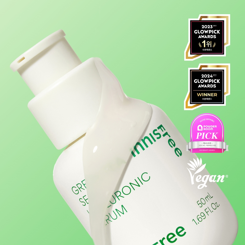 [단독/핫딜] 이니스프리 그린티 씨드 히알루론산 수분세럼 / 진정 보습 속건조 화잘먹 50ml, 1개 [라운지 전용]