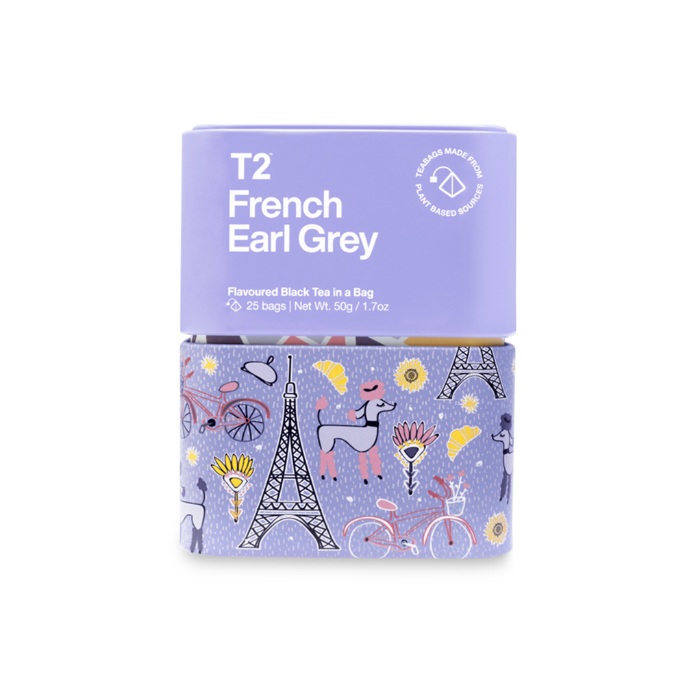 호주 T2 티투 차 선물세트 French Earl Grey Tea Bag Gift Pack Tin 25개입 선물 세트 - 상세 이미지 2