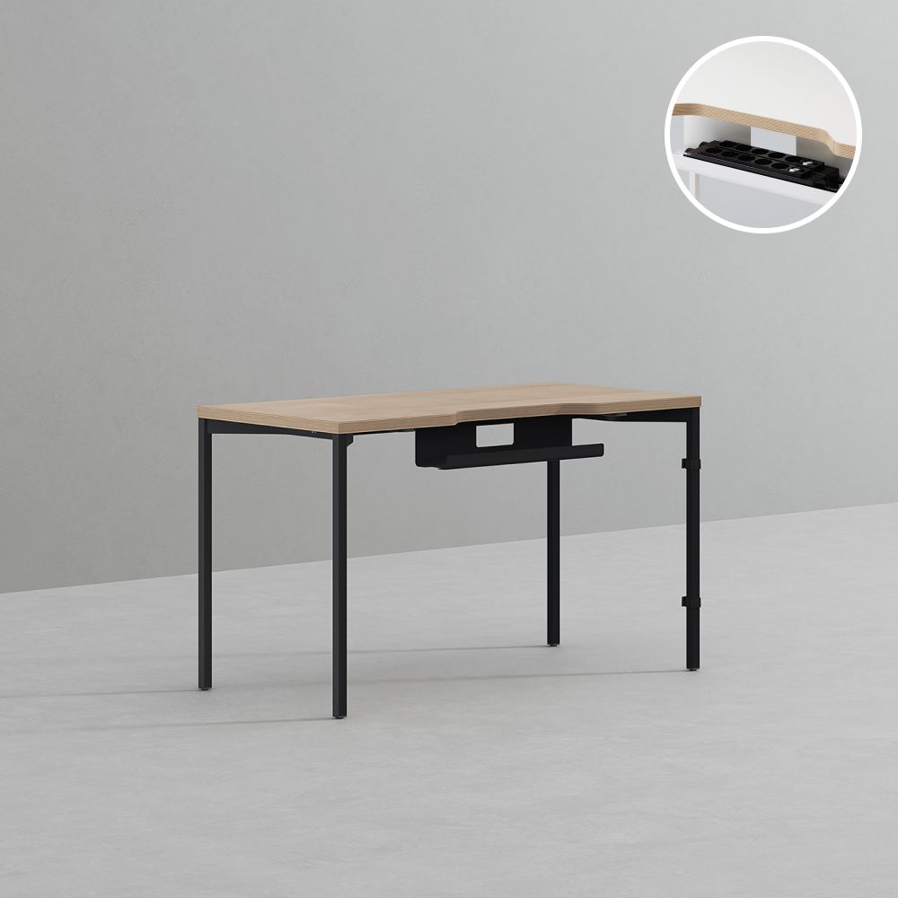 데스커 컴퓨터 책상 2.0 1200x600mm, 메이플+화이트 - 상세 이미지 4