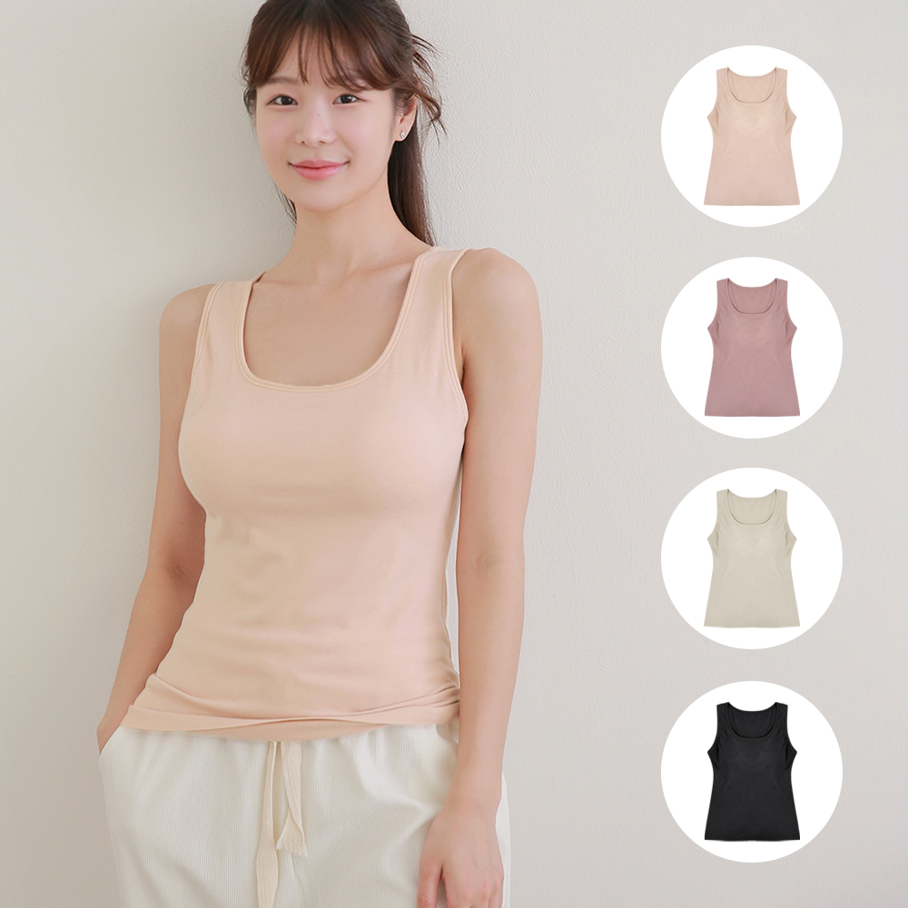 핑크앤다이아 에어웜 브라나시 패드일체형 기모 캡나시 발열내의 여성 겨울 런닝 - 상세 이미지 2