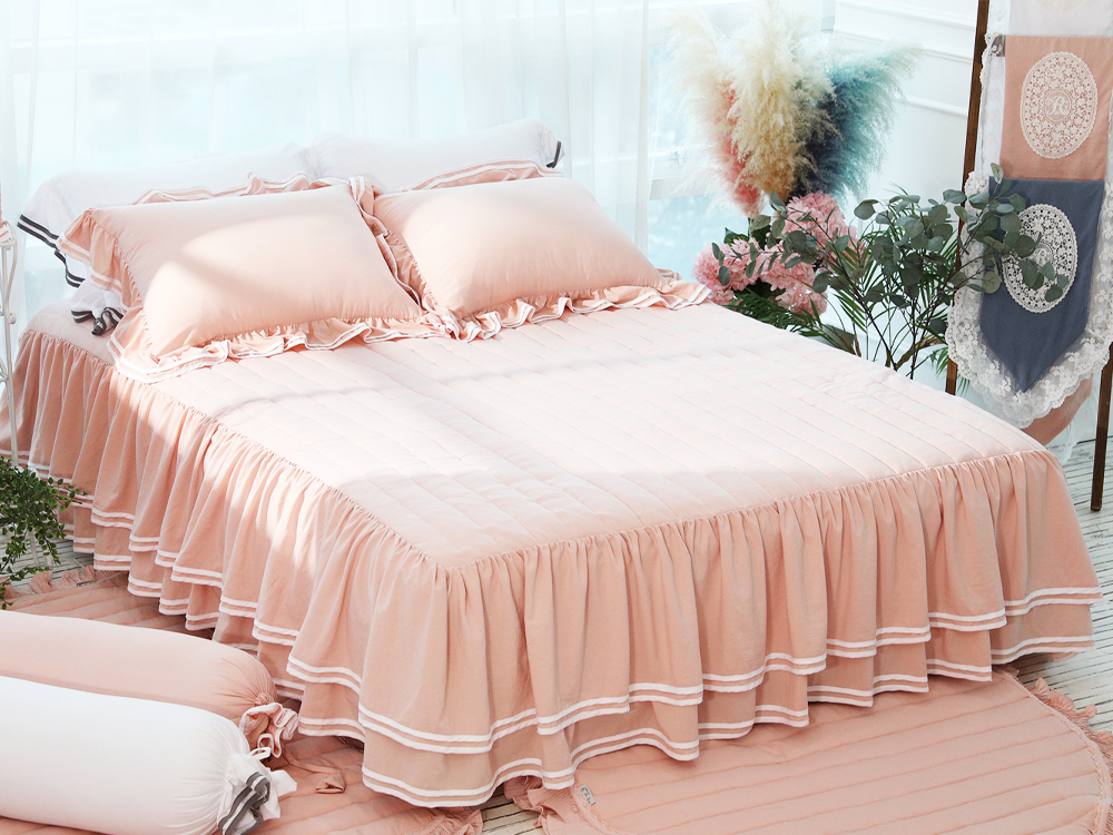 류금숙 투라인 실키케어 향균프릴 이중프릴침대커버 SS/Q/K/SK 국내생산