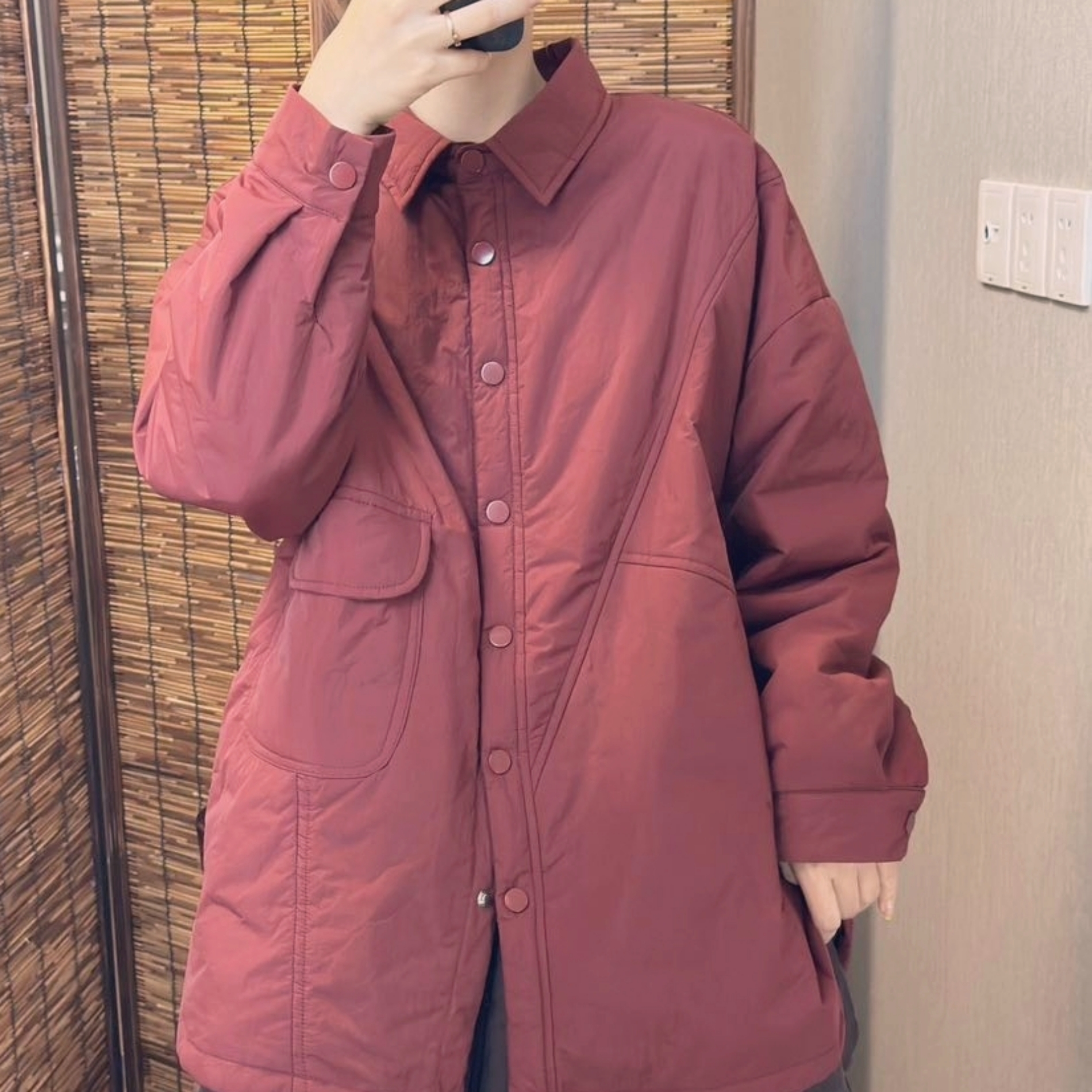 누빔 패딩점퍼 가을 겨울 여성패딩 미시옷 엄마옷 - 상세 이미지 5